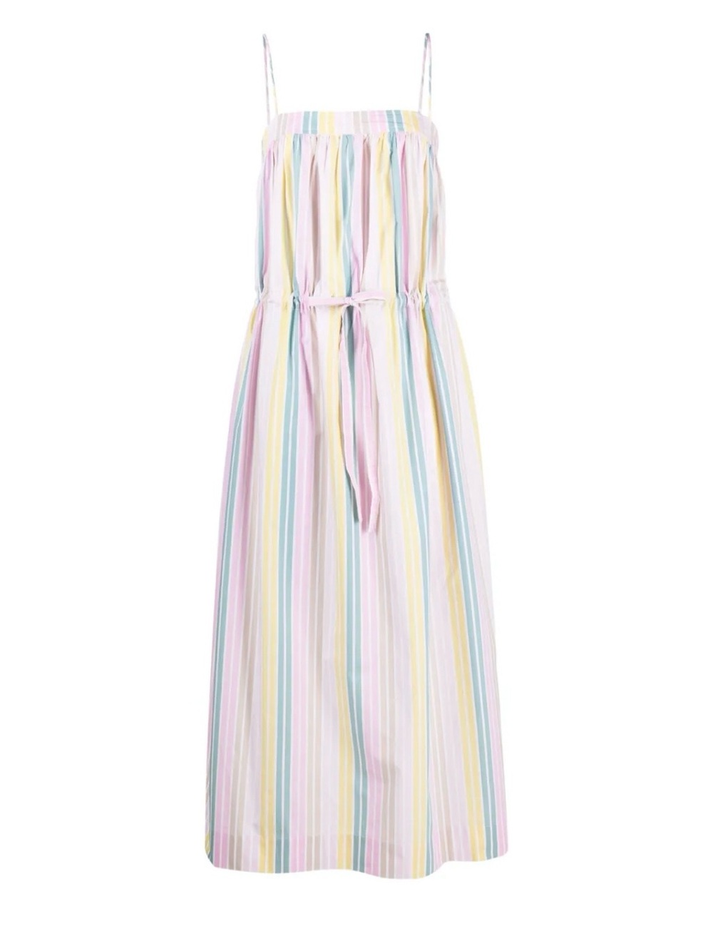 GANNI Striped Midi Dress